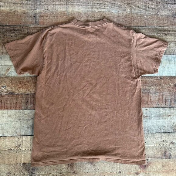 Vintage Original Coors Cowboy Graphic T-Shirt Brown Large Short Sleeve Cotton - Picture 6 of 6
